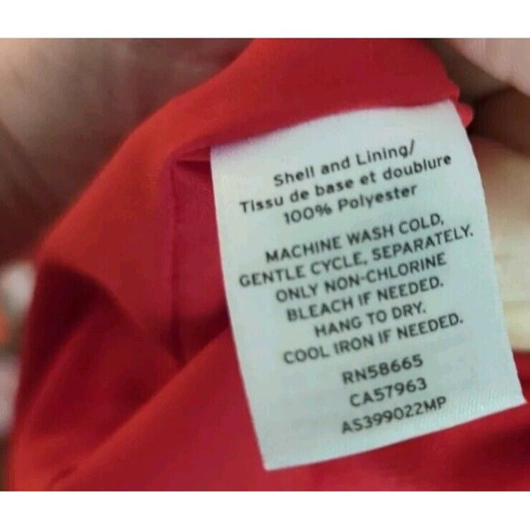 1901 Women's Petite M Bright Red Cap Sleeves Knee Length Ruffle Dress Layered - Picture 9 of 12